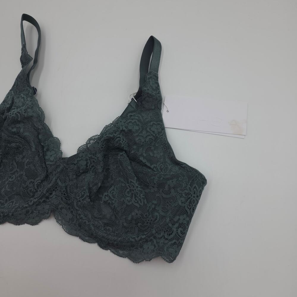HSIA All-Over Floral Lace Bra 0070 in Balsam Blue Size 36C - Picture 2 of 7
